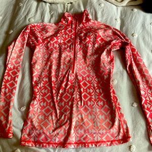 Pink Nike pattern 1/4 zip